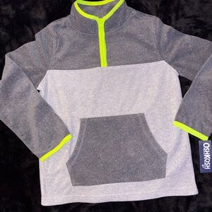 OshKosh B'gosh Gray and Neon Green Kids Sweater
